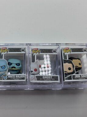 Funko Pop BITTY POP! GAME OF THRONES Jon Snow White Walker Dire Wolf and dragon